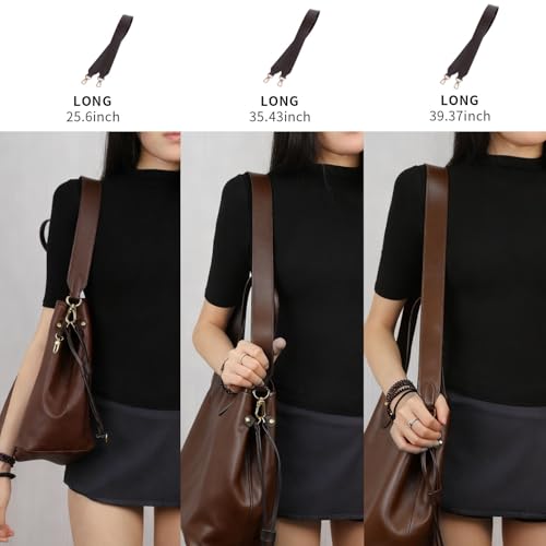 Image of DGAZ Vachetta Leather Crossbody Strap for Neverfullbag with Gift Box, Handmade DIY purse strap