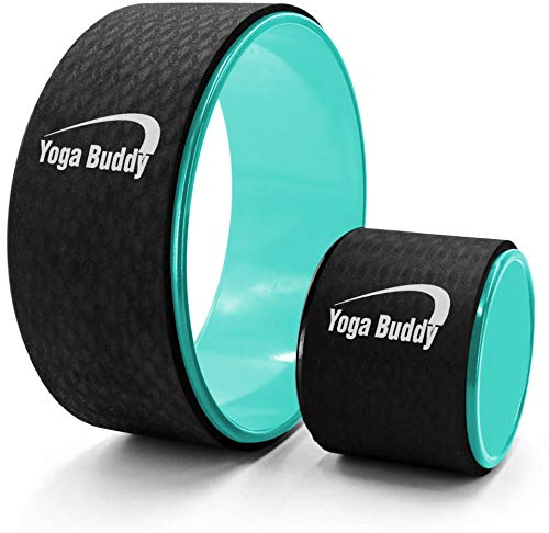 Yoga Wheel Back Wheel - Yoga Roller Prop with Thick Padding Relieves Back Pain and Improves Yoga Poses, Helps with Stretching, Improving Flexibility