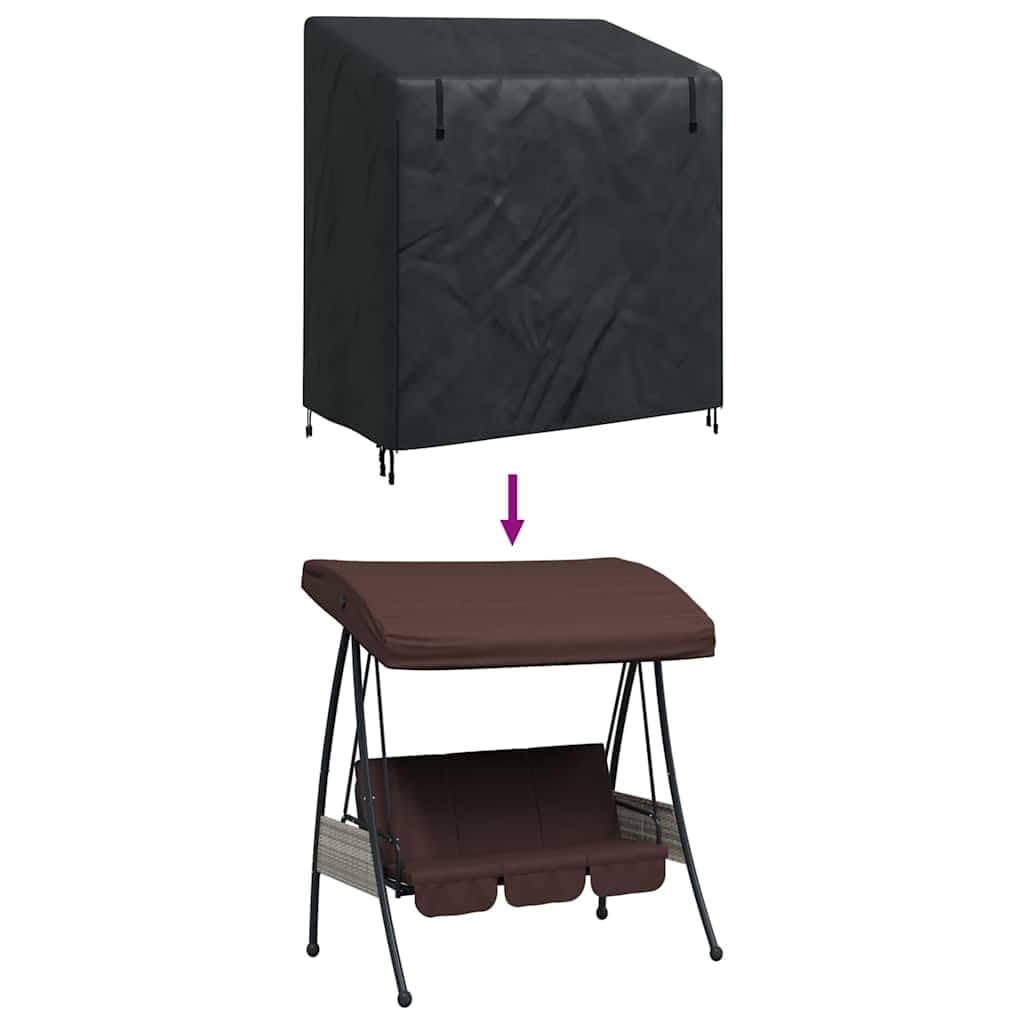 Tomostar Housse de Balancelle, Housse de Balançoire Bâche Couverture de Protection pour Balancelle de Jardin Imperméable Anti-UV 135 x 100 x 165 cm