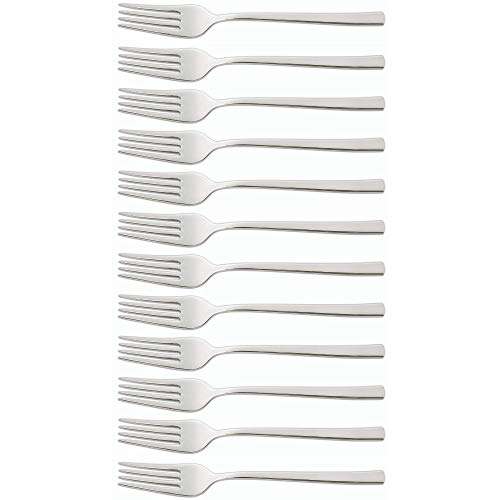 Arcos Dessertgabel Edelstahl 18/10 Monoblock 185 mm - Robust und Elegant für Gebäck, Serie Capri