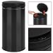 Pojemnik na odpady domowy ogród automatyczny czujnik kosz na śmieci 70 l stal węglowa czarny
