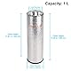 stonylab Dewar Kolben, Zylindrische Form Borosilikatglas Laborkolben Dewar Flask mit Aluminiumbasis, 300 mm Innentiefe und 75 mm Innendurchmesser für Labor - 1L