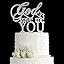 "God Gave Me You" Wedding Cake Topper - Mirror Silver Acrylic Decor For Wedding, Engagement Party - View #7