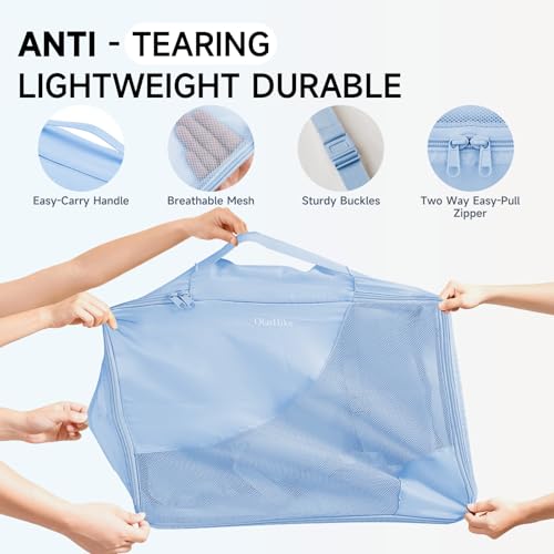 Image of OlarHike 11 Set Packing Cubes for Travel, Gifts for Women Mom,Anti-Tearing Suitcase Organizer with Over 1000 pcs Mesh Holes,Vacation Essentials & Accessories for Cruise Ship