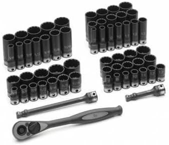 Grey Pneumatic Corp. GY81259CRD .38 in. Drive 12 Point Fract. & Metric Duo Socket Set - 59 Pieces