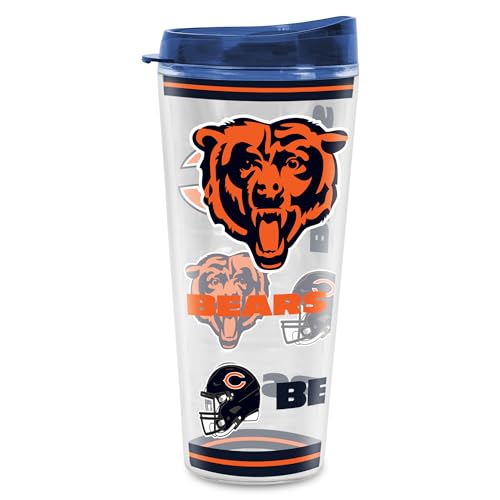 Rico Industries NFL Football Chicago Bears Double Wall 20oz Tritan Tumbler