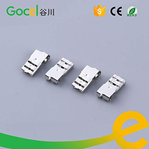 Davitu 6.3mm 250 type chicken feet shape terminal brass crimp terminal DJ6222-D6.3B - (Color: brass color)