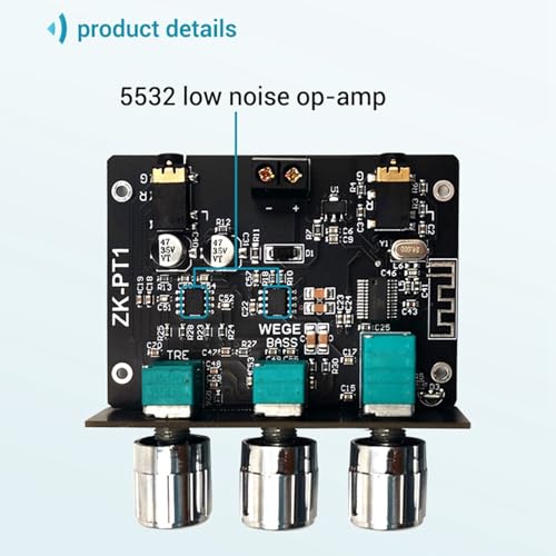 Carte de décodeur Bluetooth 5.0 PT1 pré-module stéréo à double canal à faible bruit x8 - 6