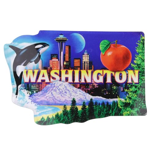 Imán acrílico con forma del estado de Washington, 3.25x2.25 in miniatura 1