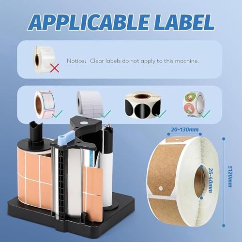 Portable Electric Label Dispenser with Dual Sensor, 20-130mm Adjustable Width & Height, 3-Speed Settings - Ideal for Documents & Shipping