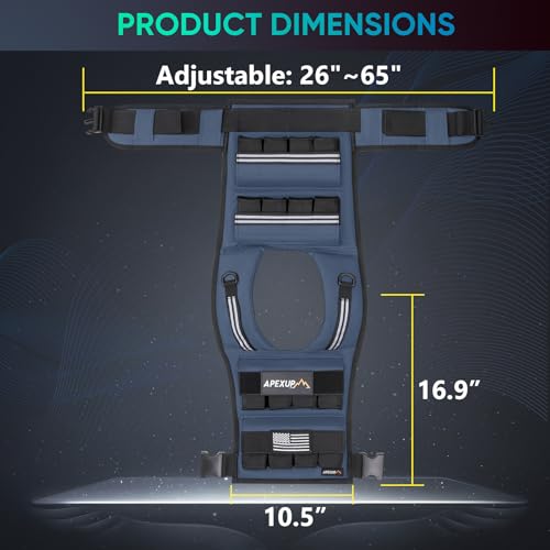 Image of APEXUP Adjustable Weighted Vest Men 20lbs /30lbs /40lbs Weights with Reflective Stripe, Weight Vest Woman Workout Vest for Strength Training Running Walking