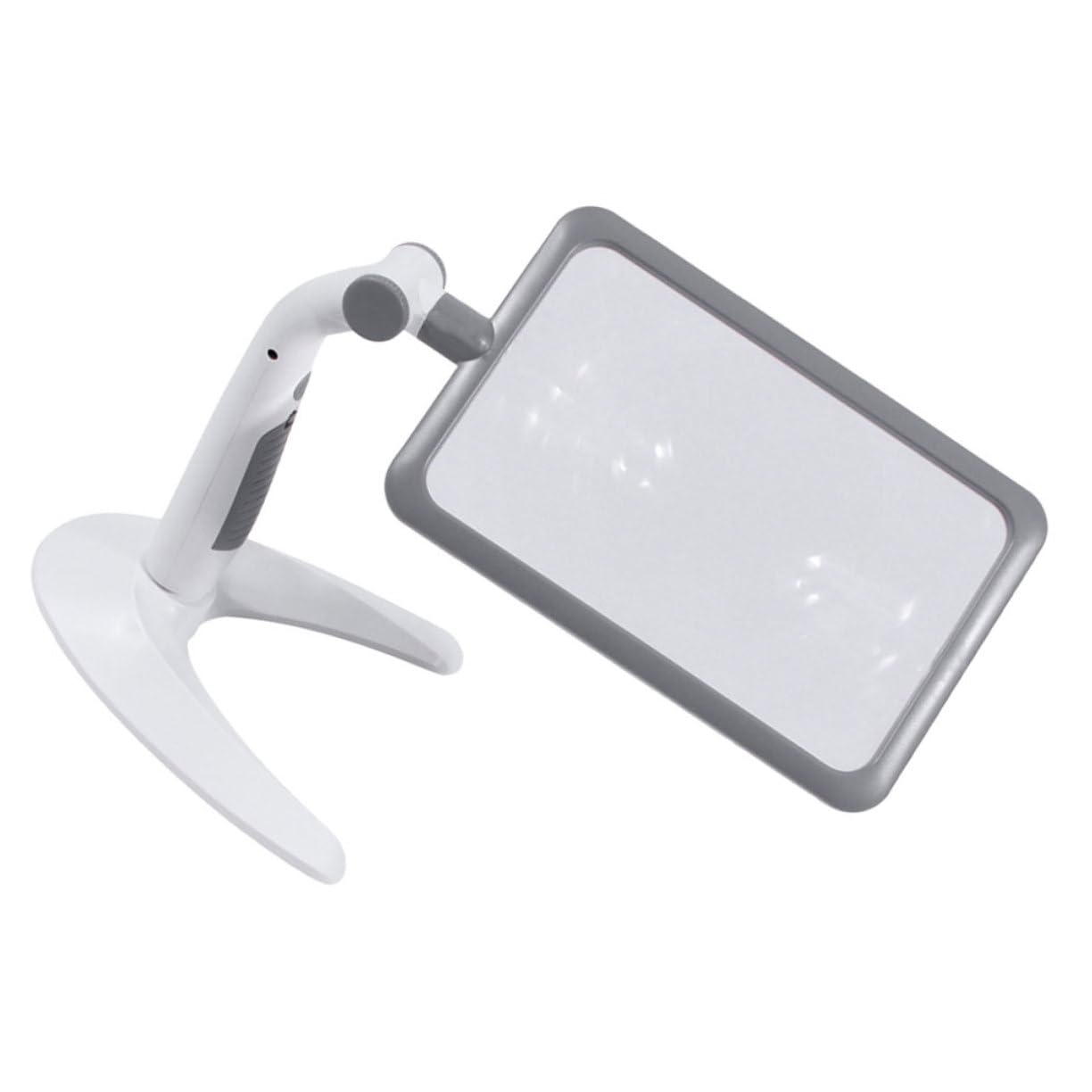 Lupa Luz LED 48 Luces, Aumento 2, 5X, Abs Acrílico | Portátil de Mano y Sobremesa, Luz Fría y Cálida Regulable, para Lectura y Dibujo, 3 Pilas Aaa No Incluidas