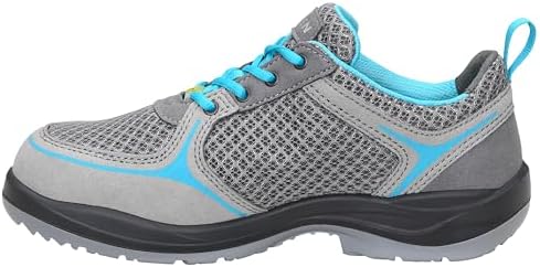 ELTEN Veiligheidsschoenen MILA aqua Low ESD S1, dames, sportief, licht, grijs/aqua, stalen neus - maat 39