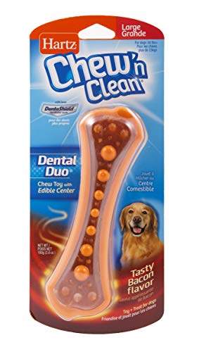 Hartz Dog Toy Bundle With Two Pet Favorite Toys For Large Breed Dogs - Chew N Clean Large Dog Dental Duo With Treat And Tuff Stuff Flyer #TOP1