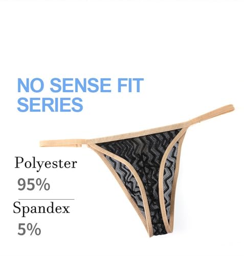 Men's Sexy Thin Lace Transparent Thong Hollowed T-back Briefs Underwear4