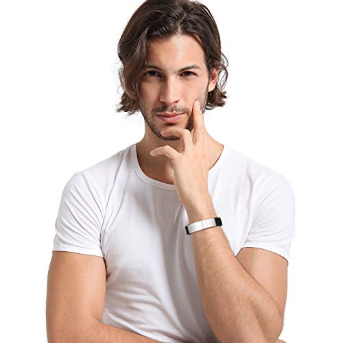 Memediy Inspirational Quote Cross Bracelets Faith Christian Bible Accessories Verse Silicone Id Wristband Religious Gifts For Men Women Stainless Steel Rubber Adjustable (Silver Color) #TOP4