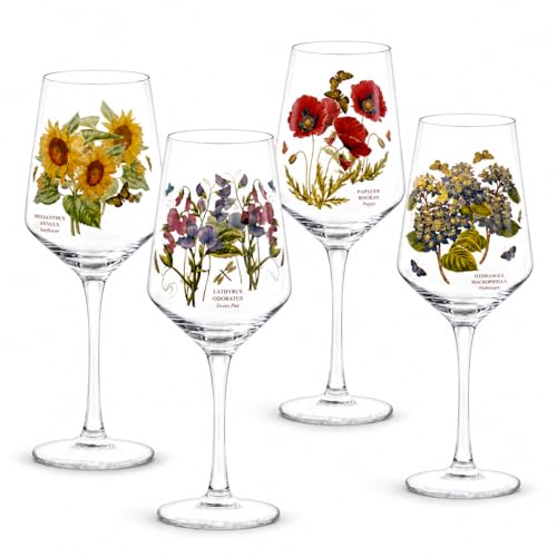 Portmeirion Botanic Garden Wine Glasses | Set of 4 Stemmed