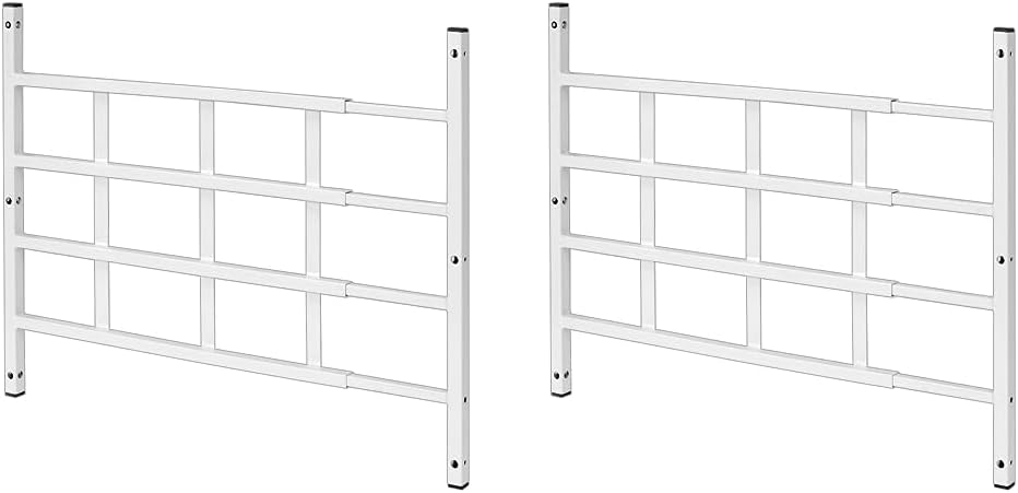 Segal S 4768 Fixed, 31 in. -54 in. x 21-1/2 in, Steel, White, 4-Bar, Non-Egress Window Guard & Segal S 4764 Fixed Adjustable Child Safety Window Guard Prevents Accidental Falls