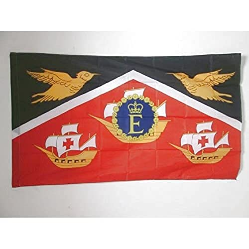 Royal Standard of Trinidad and Tobago 1966–1976 Flag 3' x 5' for a pole - Queen's Personal Trinidadian flags 90 x 150 cm - Banner 3x5 ft with hole - AZ FLAG