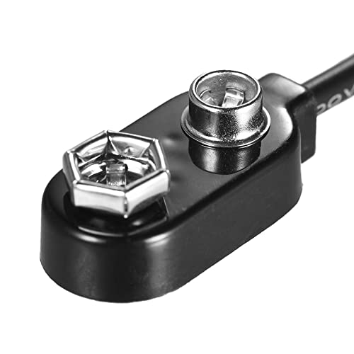 Henniu 3pcs 9V Conversor de clipe de bateria Conector de pressão 2,1 mm * 5,5 mm Plugue fêmea para e