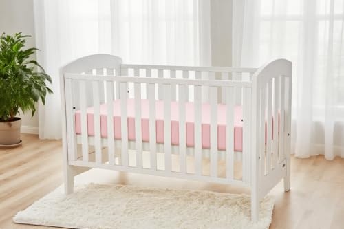 Image of American Baby Company 2 Pack Fitted Crib Sheets 52x28, Gray /Pink