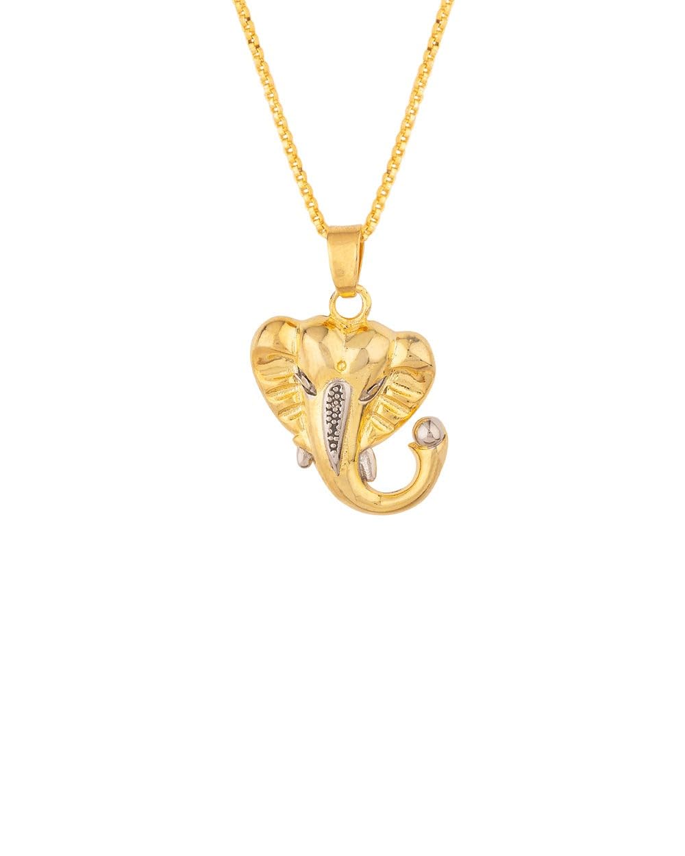 Voylla Men's Dare Aastik Ganesha Motif Pendant Necklace