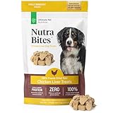 ULTIMATE PET NUTRITION Nutra Bites Freeze Dried Raw Single Ingredient Training Treats Food Topper for Dogs, 4 Ounces, Chicken Liver