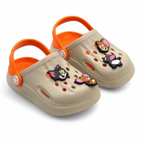 Image of SVAAR x Tom & Jerry Slingback Clog Shoes for Boys & Girls || Indoor & Outdoor Sandals Clogs for Kids with 4 Tom & Jerry Charms