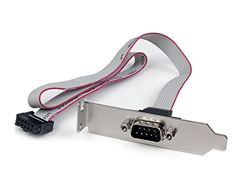 StarTech.com 1 Port 16-Inch DB9 Serial Port Bracket to 10 Pin Header - Low Profile (PLATE9M16LP)