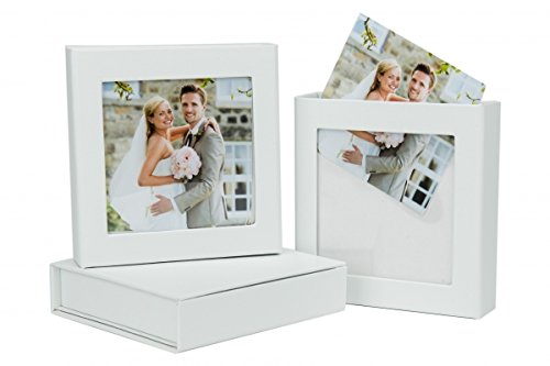 USB-Box für 1 USB-Stick mit Bildfenster. Flash Drive Aufbewahrungsbox. (Weiss)