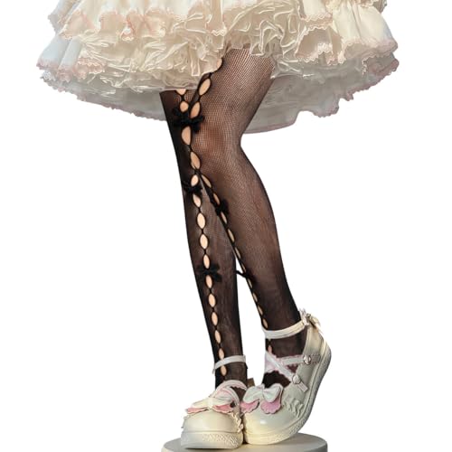 Image of Benefeet Sox Fishnet Stockings or Women High Waist White Fishnet Tights Party Pantyhose Cosplay Costume Tights