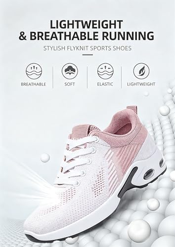 Tenis ortopédicos para mujer con cuña ajustable que alivian el impacto al correr 5