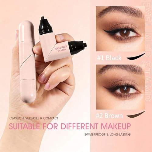 Winged Eyeliner Stamp Rotating Dual-Head Negro miniatura 7