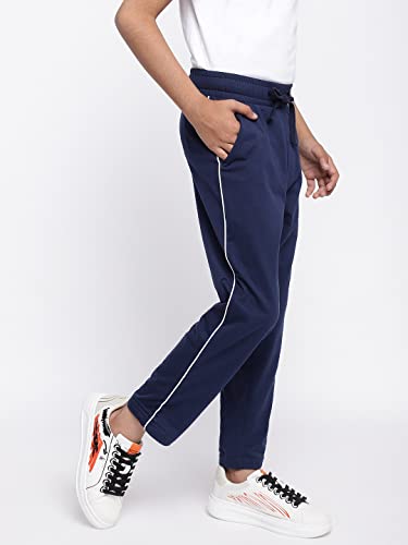 Image of Li'l Tomatoes Boys 100% Cotton Track Pant | Summer Casual Joggers with Elastic Waist & Drawstring | Soft & Breathable | 3-16 Years