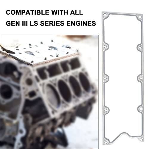 Image of LS Gen 3 Valley Pan Cover Gasket Plate Compatible with LS1 LS2 5.3L 6.0L LM7 LR4 LQ4 LS6 L59 LQ9 LM4 L33 4.8L 5.7L LSX