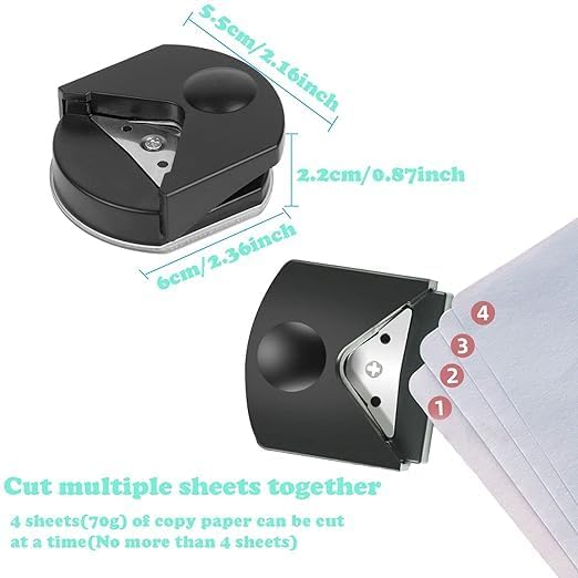Image of ARTISTERY Paper Corner Round, 4mm Corner Cutter Punch Tool for Paper Craft Photos Card DIY Projects Laminate Card Making and Scrapbooking