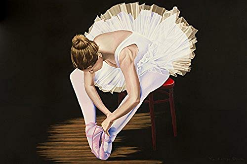 Buyartforless Girl On A Red Stool by Karl Black 36x24 Art Print Wall Decor Ballerina Ballet