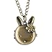 YJRIC Montre de Poche Belle Montre de Poche en Forme de Lapin pour Filles rétro Bronze Classique Complet Chasseur Pendentif chaîne Collier Montre Jouet pour Enfants