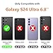KJSK for Samsung Galaxy S24 Ultra Wallet Case,Built-in Card Holder and Mirrors,Military Grade Shockproof Case for Galaxy S24 Ultra 6.8“ Black