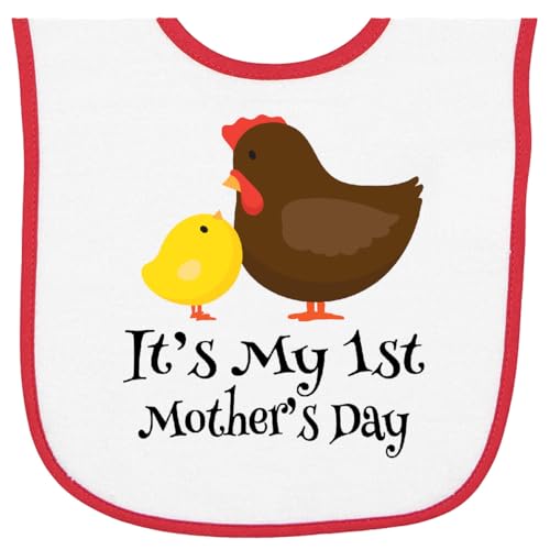 inktastic 1st Mothers Day Outfit Boy Girl Baby Terry Cloth Bib