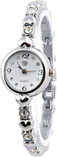 SWADESI STUFF Exclusive Choice Black Diamond Studded Rose Gold Chain Strap Analog Watch – for Girls and Women