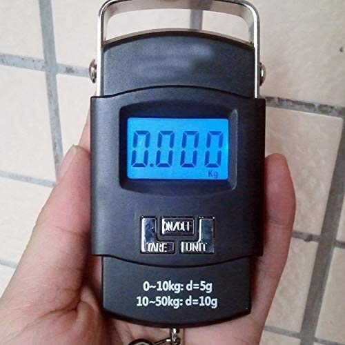 Generic Digital Hook Fishing Scale, 50KG 10G Portable Hanging Travel Double Precision Luggage Weight Scale Balance Spring Scale Kitchen Scale