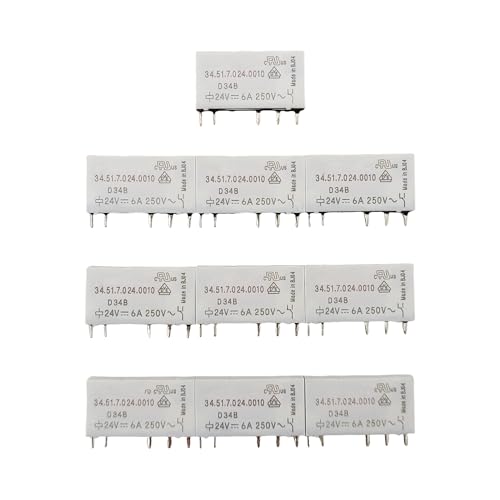 Relais 24V 6A 5 broches lot de 10 composants de commutation électronique 34.51.7.024.0010