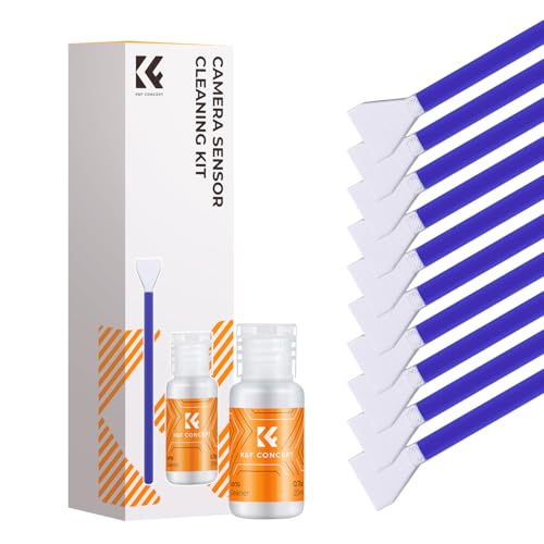 Image of K&F CONCEPT M4 /3 Sensor Cleaning Kit with Sensor Cleaner for M4 /3 Cameras | 12mm sendor SwabsX10,Vacuum Package,Flexible Grip Rod,Superfine Microfiber Cloth Material,Mild Cleaning Liquid,MA03