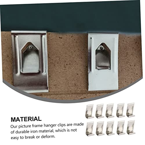 Image of Tofficu 50pcs Metal Picture Frame Hanging Clips Spring Turn Hook Accessories for Easy Installation of Frames Artwork and Paintings