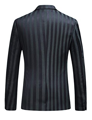 Men's Blazer Stripe Jacket Peak Lapel Classic Fit Sport Coat for Daily Leisure2
