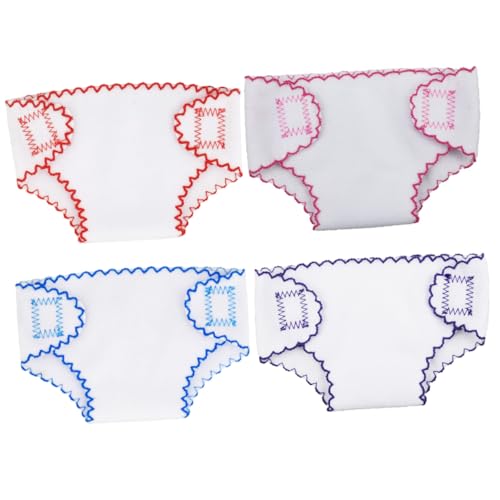 HANABASS 4 Piezas Ropa Interior Muñecas de Reutilizable Accesorios para Vestir Muñecas de Colores Surtidos Rosa Púrpura Rojo y Azul Juguetes para Simulación Infantil