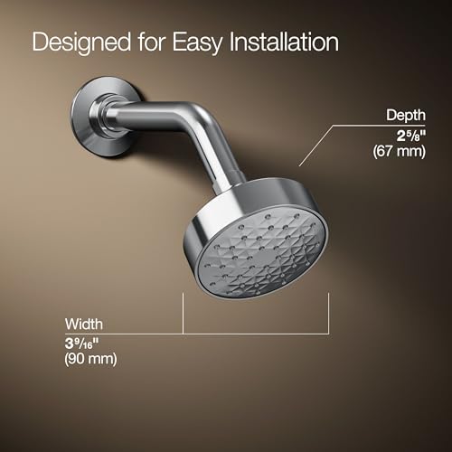 Regadera Kohler Awaken® G90 de una sola función, 2.5 gpm, cromado pulido miniatura 3