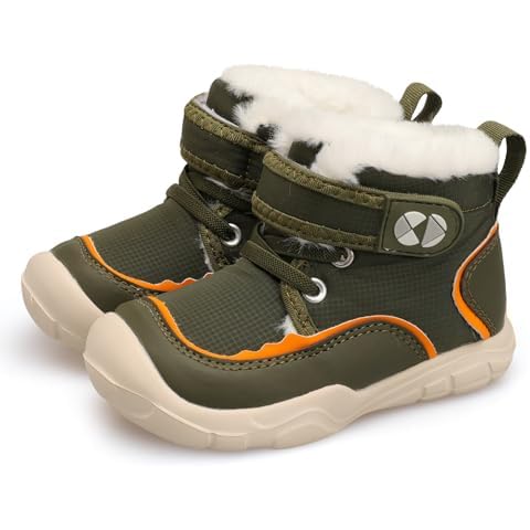 Centipede Demon Toddler Boots Boys Girls Winter Boots Waterproof Fleece Kids Snow Boots Faux Fur Booties Cozy Walking Shoes for Indoor Outdoor 9 Toddler Cover