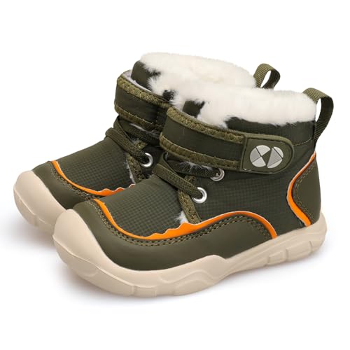 Centipede Demon Toddler Boots Boys Girls Winter Boots Waterproof Fleece Kids Baby Snow Boots Faux Fur Booties Warm Walking Shoes for Indoor Outdoor 6 Toddler